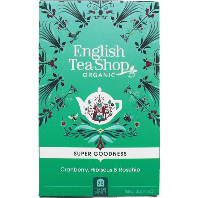English Tea Organic Cranberry, Hibiscus & Rosehip Super Fruit Tea - 20 Sachets