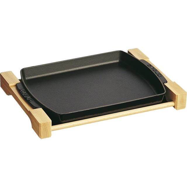 Staub Serving 33 cm x 22 Cast iron plate - black - 13.00inchx9.00inch
