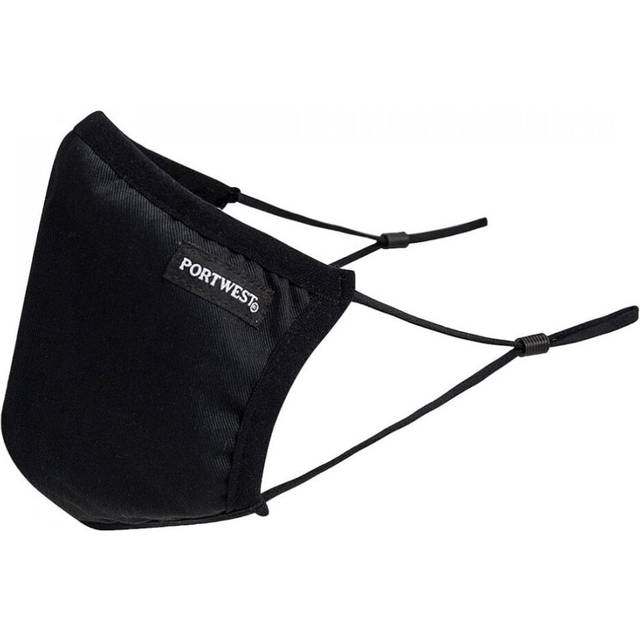 Portwest Black 3 ply Reusable Face Cover Box of 25