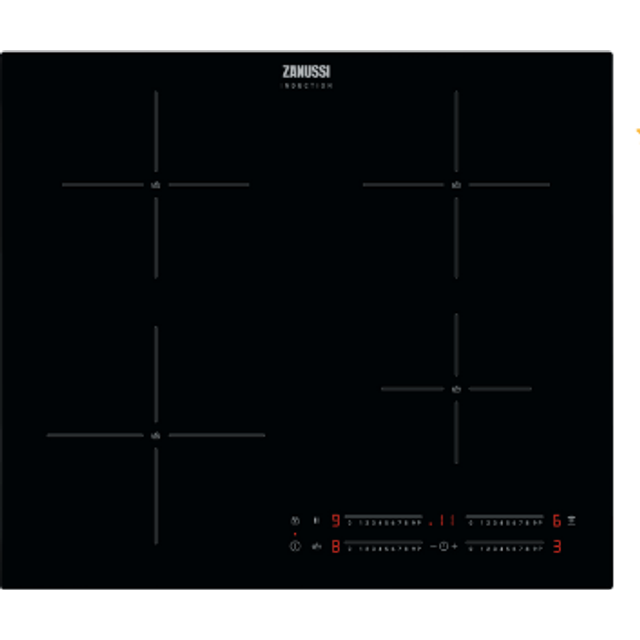 Hob Zanussi ZIAN644K 60cm 4 Zone Induction Hob With Boil Assist