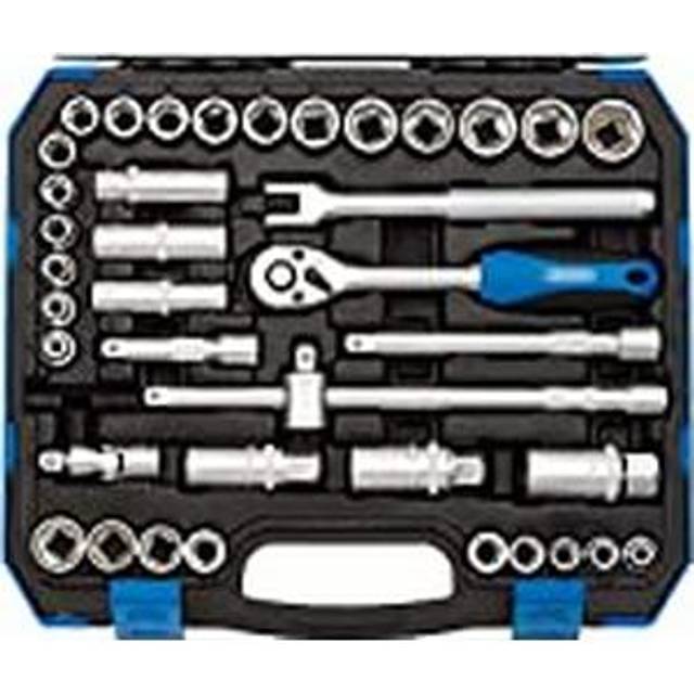 Draper 3.8" Square Drive Metric Socket Set - Silver / 39 - Grey
