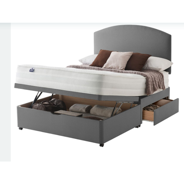 Silentnight Mirapocket 1200 150cm Non Storage Divan Set - Sandstone No Headboard, Brown