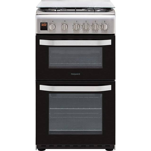 Hotpoint HD5G00CCX/UK 50cm Gas Double Oven Freestanding Cooker - Stainless Steel