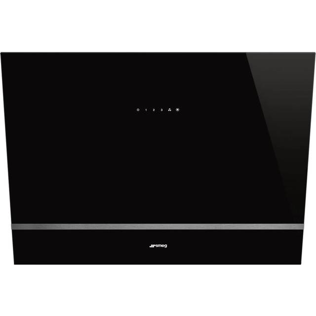Smeg KV28N 80cm Angled Chimney Hood - BLACK