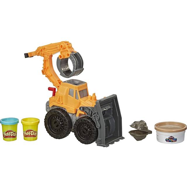 Play-Doh Wheels Front Loader Toy Truck for Kids Ages 3 and Up with Non-Toxic Sand Compound and Classic Compound in 2 Colors
