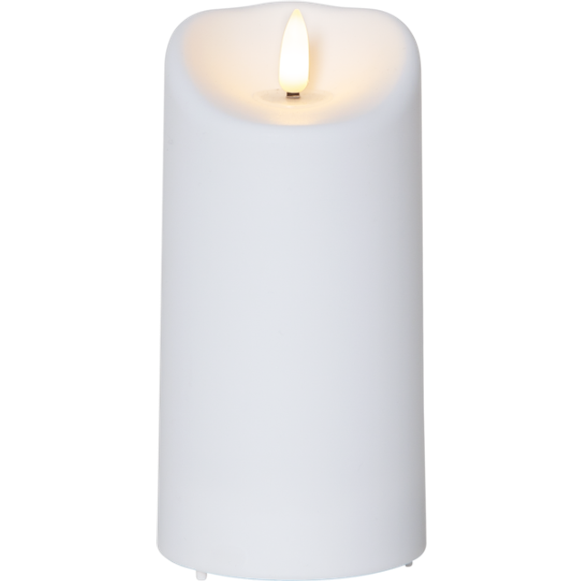 Star Trading - LED Blockljus Flamme - Batteriljus - Vit