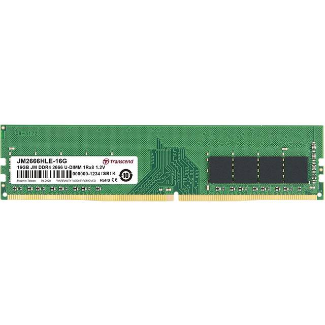 Transcend JetRAM - DDR4 - modul - 16 GB - DIMM 288-pin - 2666 MHz / PC4-21300 - CL19 - 1.2 V - ej buffrad - icke ECC