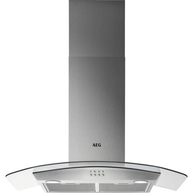 AEG DTB3953M 3000 Series 90cm Curved Glass Chimney Hood in Stainless Steel