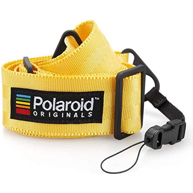Polaroid Camera strap flat Rainbow, black