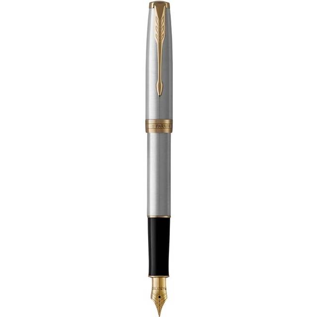 Parker Sonnet Fountain Pen | Stainless Steel with Gold Trim | Fine Nib | Gift Box