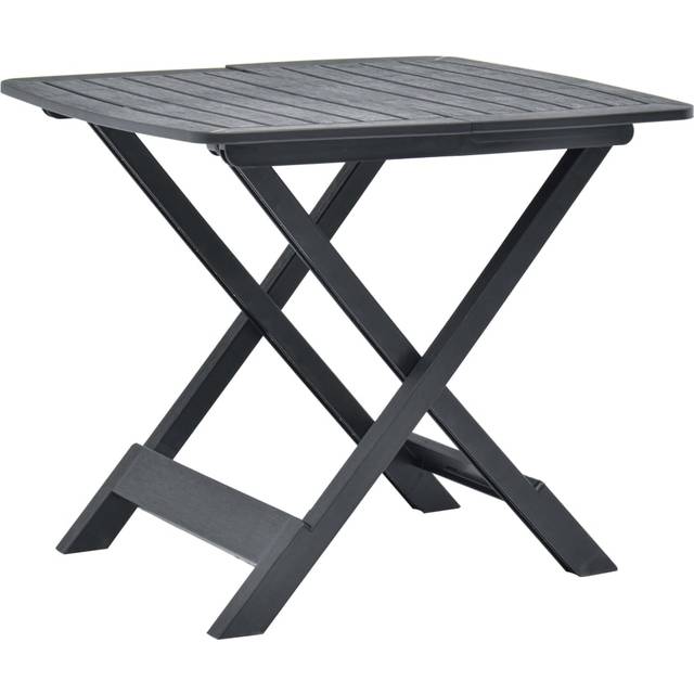 vidaXL Folding Garden Table Anthracite 79x72x70 cm Plastic