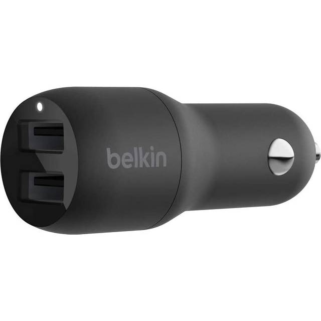 Belkin Dual USB-A Car Charger 12W x2 - Black