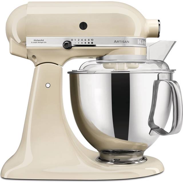 KitchenAid 5KSM175PSBAC 10 Speed 4.8L Tilt Head Stand Mixer - Almond Cream
