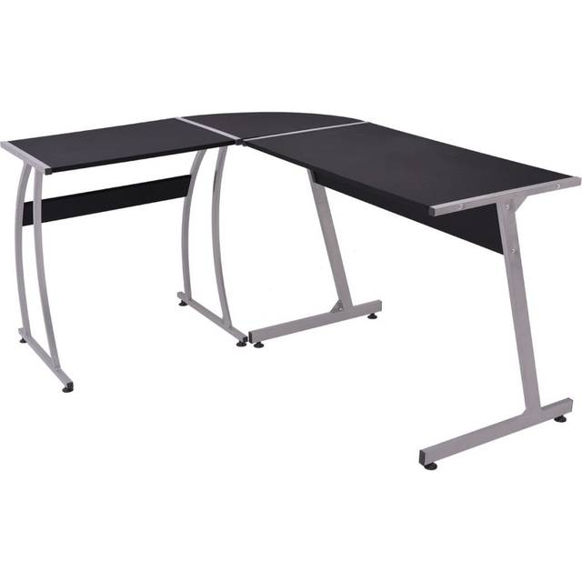 vidaXL Corner Desk L-Shaped Black