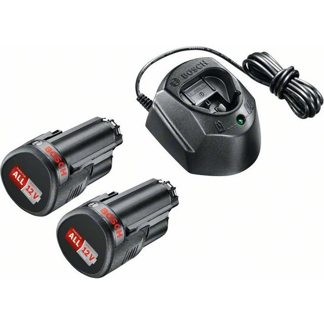 Bosch 12V Battery Starter Set Including Charger - 2x1.5Ah