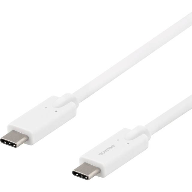 DELTACO USB 2.0-kabel C-A Vit 2 m