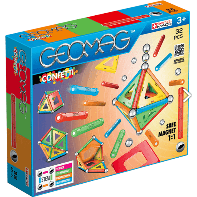 Geomag Confetti Magnet Play Set 32 Piece - Multi