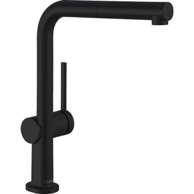 Hansgrohe Talis M54 270 1 Jet Matt Black Pullout L Spout Kitchen Mixer