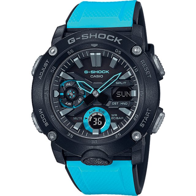 [Casio] CASIO [Overseas Model] G-SHOCK G-Shock Men's GA-2000 Series Carbon Core Guard Black x Blue Black Blue Band Replaceable GA-2000-1A2 Watch