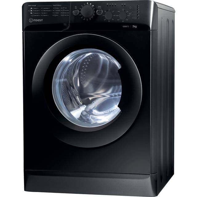 Indesit 7KG 1200 Spin Washing Machine - MTWC71252K - Black