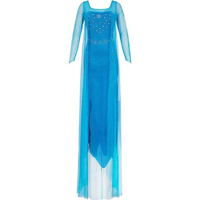 Katara 1768 festklänning för kvinnor, blå Disney prinsessklänning, frusen prinsessa Elsa fin klänning – olika storlekar tillgängliga XL BLÅ