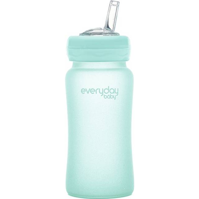 Everyday Baby sugrörsflaska glas 240 ml, quiet grey