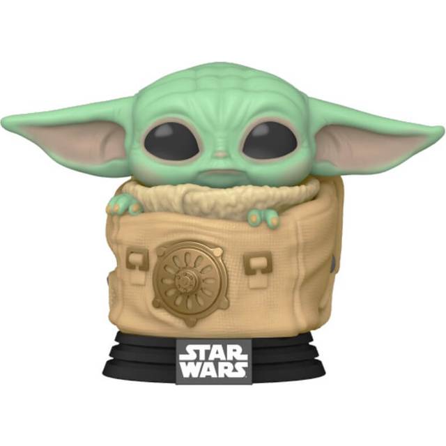 Funko POP! Star Wars: The Mandalorian -Grogu (barnet, Baby Yoda) med väska – vinyl samlarfigur – presentidé – officiella handelsvaror – leksaker för barn och vuxna – TV-fans.
