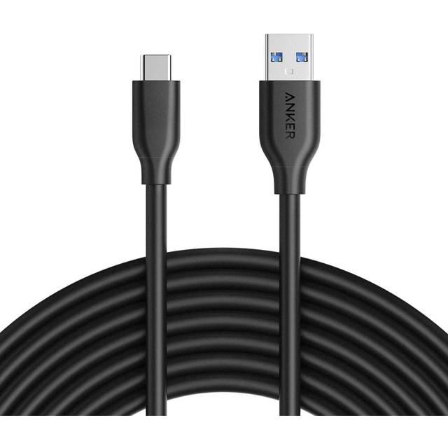 Anker PowerLine USB-C to USB 3.0 Cable (10ft) with 56k Ohm Pull-up Resistor for USB Type-C Devices Including S9, the new MacBook, ChromeBook Pixel,...