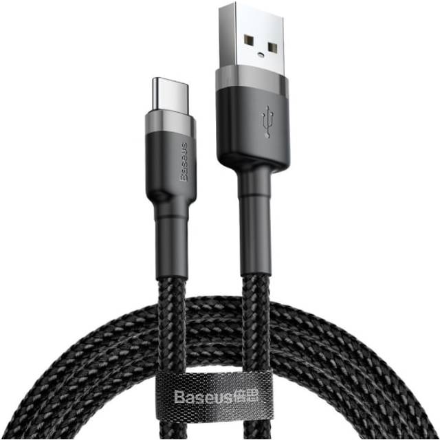 Baseus Cafule USB 2.0 USB Type-C kabel 3m Sort Grå