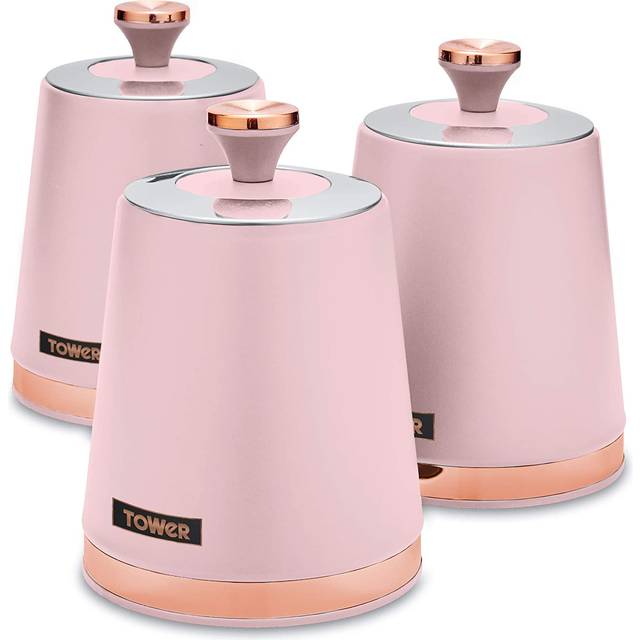 Set of 3 Tower Cavaletto Kitchen Canisters - Blue