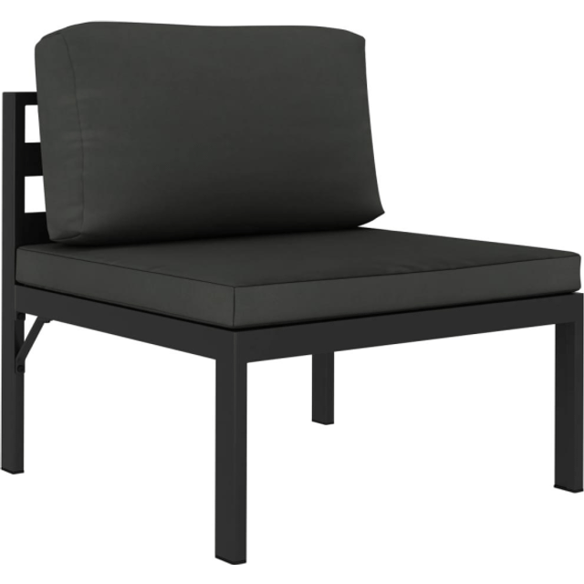Mittensits till modulsoffa med dynor aluminium antracit