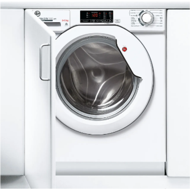 Hoover HBD485D1E/1 Integrated 8Kg / 5Kg Washer Dryer with 1400 rpm - White - E Rated [Wash&Dry], D Rated [Wash Only]