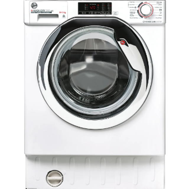 Hoover Integrated H-WASH & DRY 300 White-Chrome / 8 kg Built-In Washer Dryer