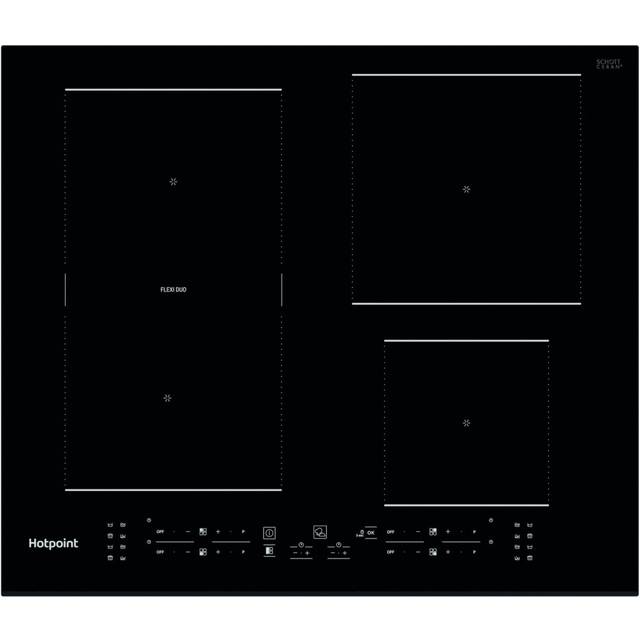 TB7960CBF Black 60cm 4 Zone Induction Hob - Black Glass