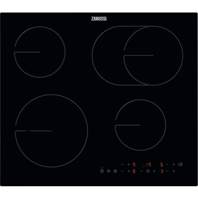 Hob ZANUSSI OvalZone ZHRN643K 59 cm Electric Ceramic Hob - Black