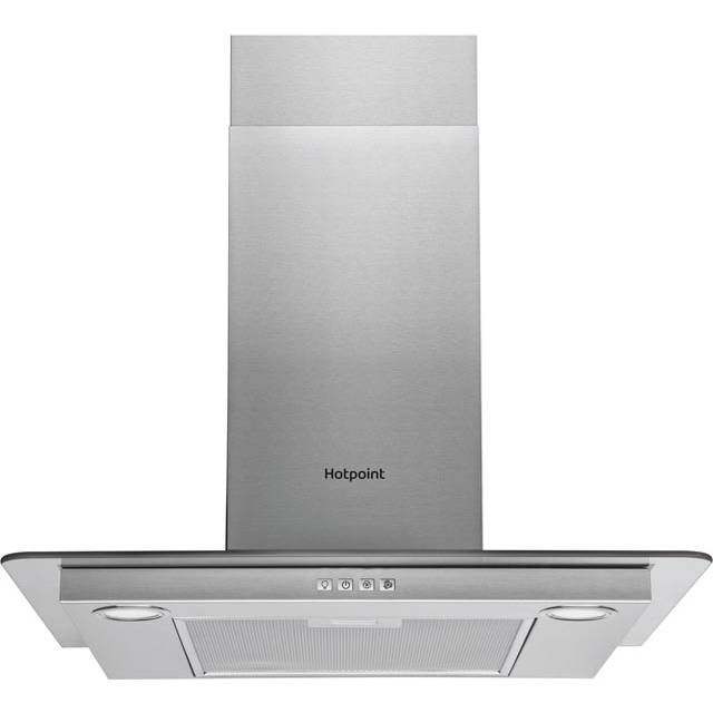 Hotpoint 70cm Flat Glass Cooker Hood Stainless Steel - PHFG7.4FLMX