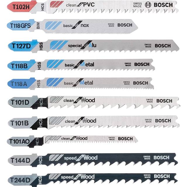 Bosch Jigsaw Blade Set, for All in One, Pack of 10