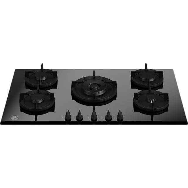 Bertazzoni P905CMODGNE Modern Series 90cm Gas on Glass hob with Central Wok Burner