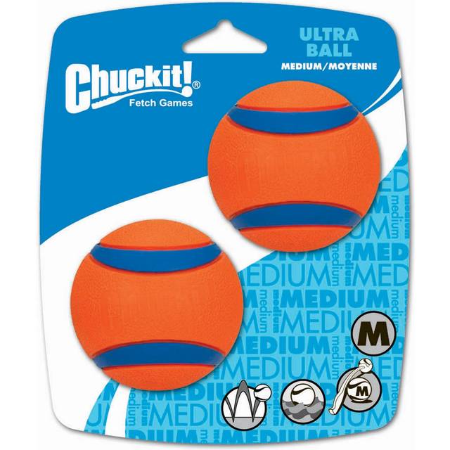 Chuck It Ultra Ball hundleksak. Förpackning: Medium (2 stycken)