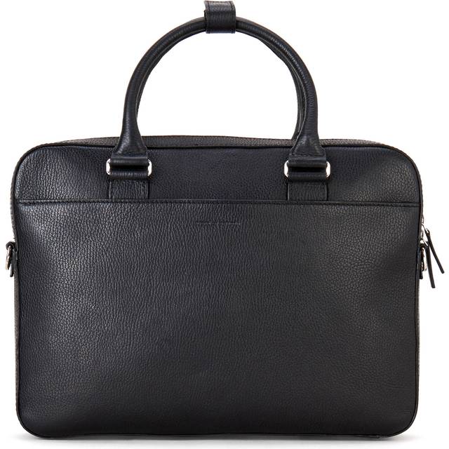 Tiger of Sweden Bosun Grained Leather Briefcase Black