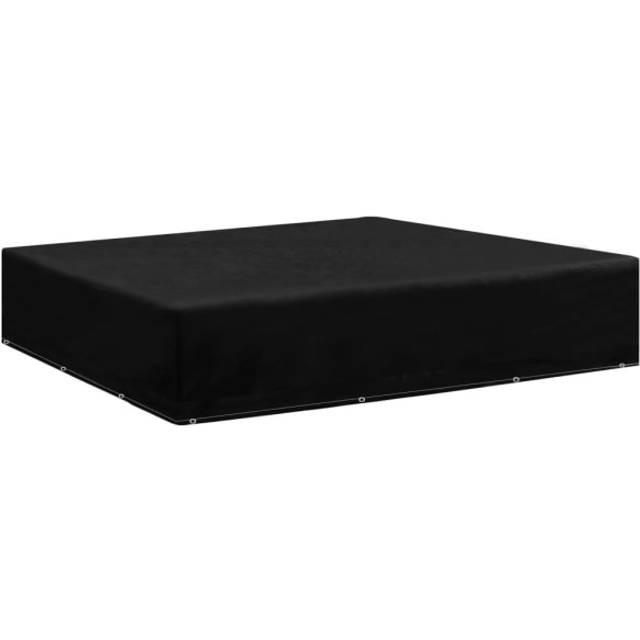 vidaXL Garden Furniture Cover 12 Eyelets 250x250x70 cm - Black