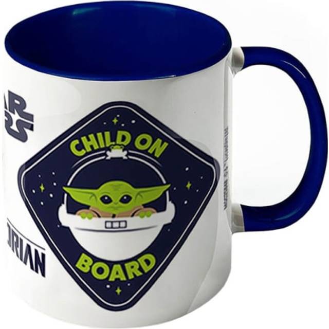 The Mandalorian - Child On Board Blue Coloured Inner - Mug - white - Onesize
