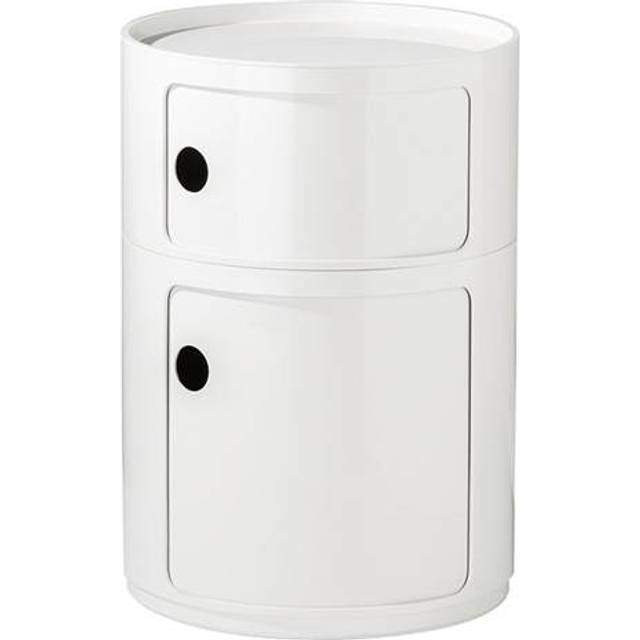 Kartell Componibili 2 Drawer Storage Unit, Silver Plastic | Barker & Stonehouse