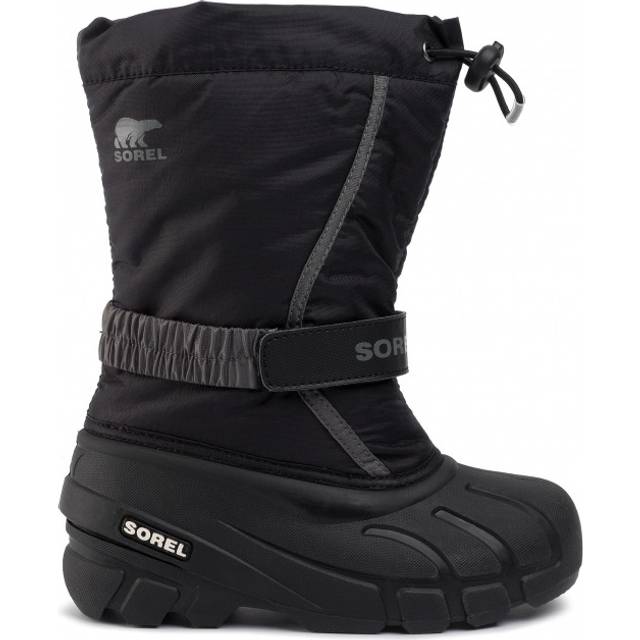 Sorel unisex – barn Flurry Boot Vinterkängor, Black City Grey Youth Collection 2023, 33 EU