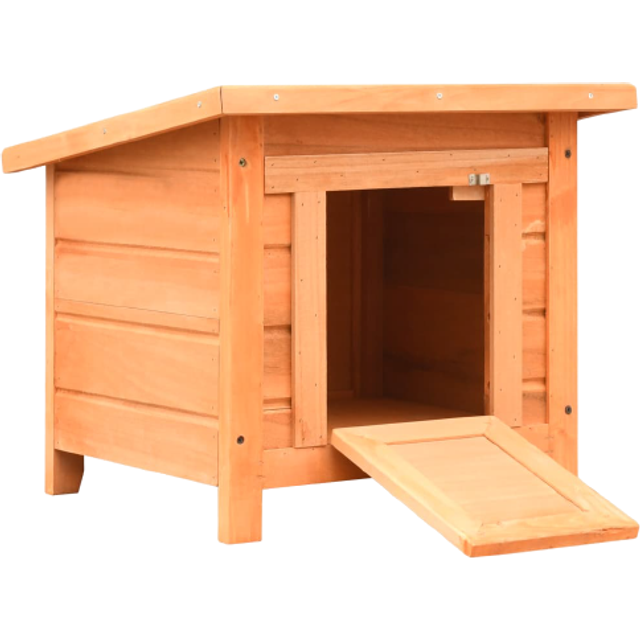 vidaXL Cat House Solid Pine & Fir Wood 50x46x43.5 cm - Brown
