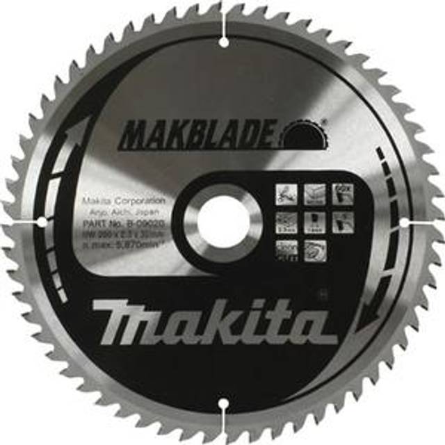 Makita MAKBLADE B-09070 Fine Cut Circular Saw Blade 260x30mm Wood Suits LS1018