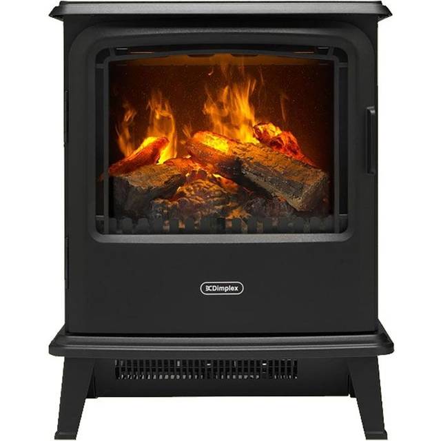 Dimplex Bayport Optimyst Ultra-realistic 3D Flame Effect Electric Stove Fire, 44cm W with remote control - Black (58cm H X 44cm W X 28cm D)