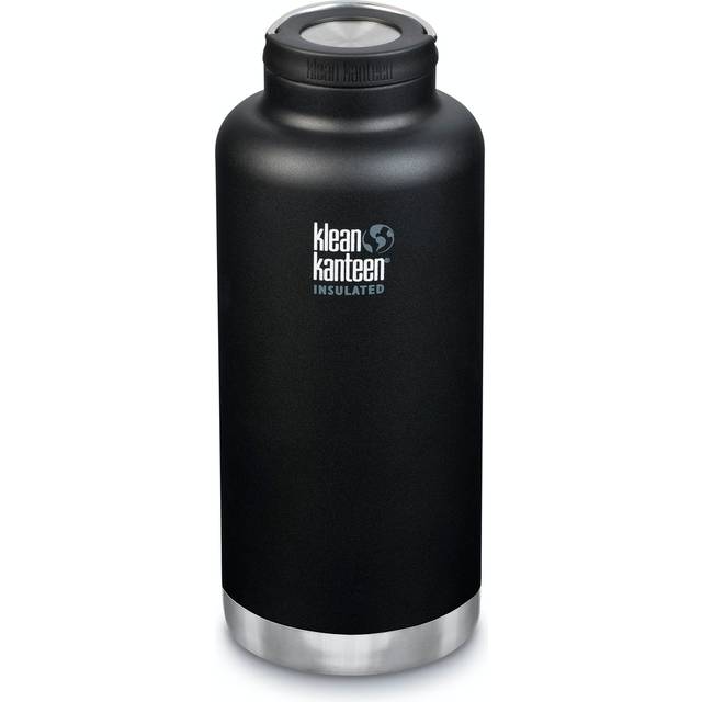 Klean Kanteen TKWide Café Cap - Isolerad vattenflaska Brushed Stainless 64 oz (1900 ml)