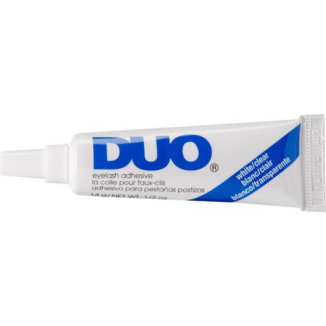 DUO Quick-Set Lash Självhäftande Klar 14 g applicerar vita torkar genomskinliga set på några sekunder långvarig användning hela dagen vattentålig remsa och individuella fransar, veganvänliga, grymhetsfria ögonfransar