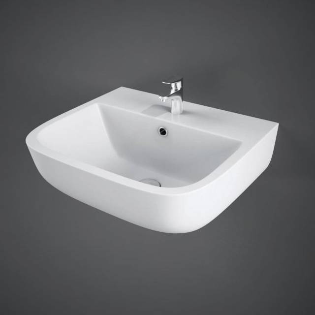 RAK Series 600 400mm Cloakroom Wall Hung Basin 1 Tap HoleWhite Number of Tap Holes: 1